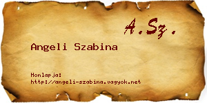 Angeli Szabina névjegykártya